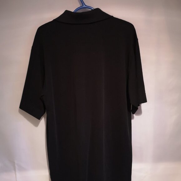 Cutter & Buck Moisture Wicking Men's Size Medium Black Short Sleeve Polo Shirt - Picture 2 of 6